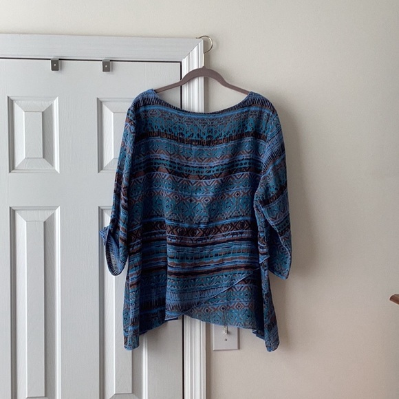 CMC by Color Me Cotton pullover tunic asymmetric hem loose fit  bateau neck XL - Picture 2 of 4